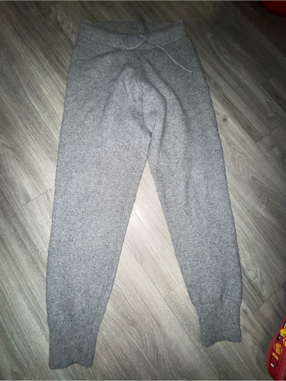 H&M Gray Knit Joggers with Drawstring